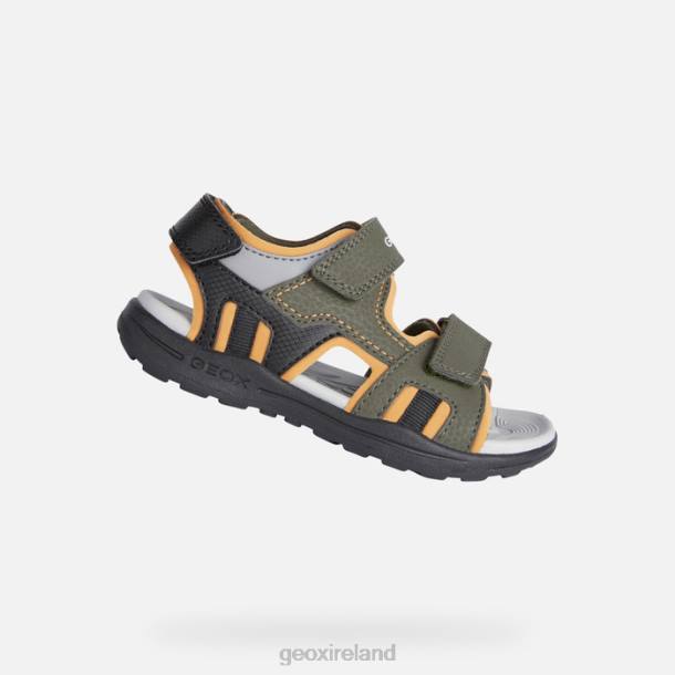 Geox 0ZTB1313 Military/Orange Vaniett Boy