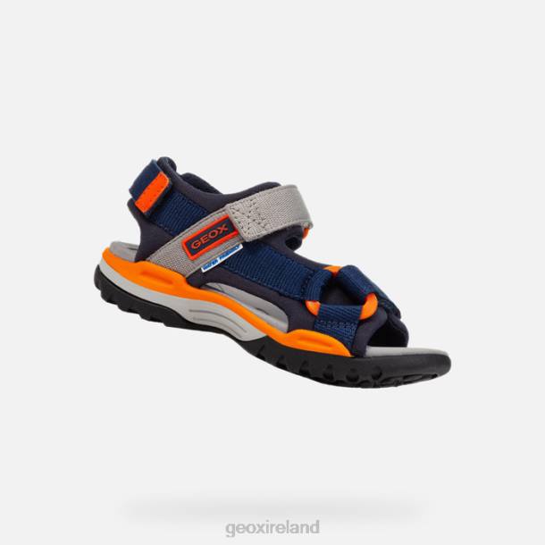 Geox 0ZTB1315 Navy/Orange Borealis Boy