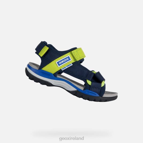 Geox 0ZTB1317 Navy/Lime Green Borealis Boy