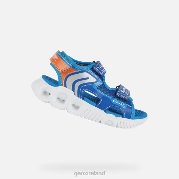 Geox 0ZTB1320 Royal/Orange Sandal Wroom Boy