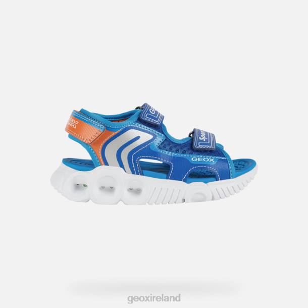 Geox 0ZTB1320 Royal/Orange Sandal Wroom Boy