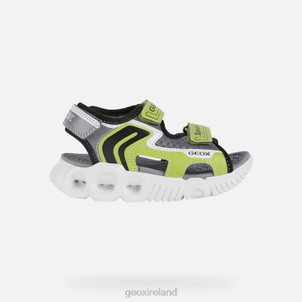 Geox 0ZTB1321 Lime/Black Sandal Wroom Boy