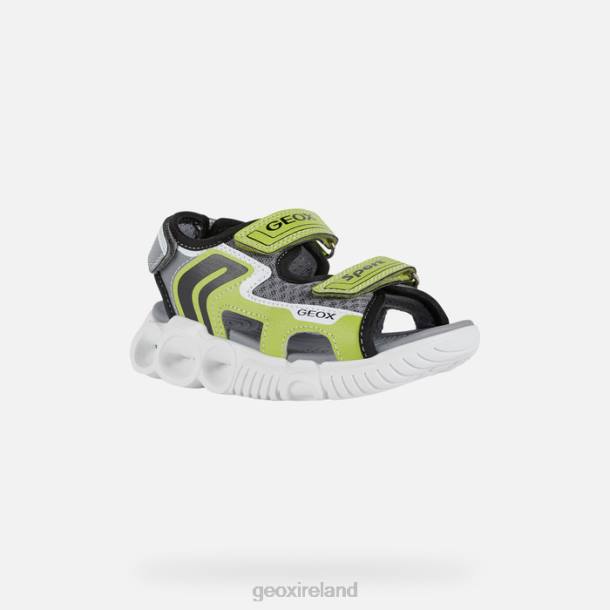 Geox 0ZTB1321 Lime/Black Sandal Wroom Boy