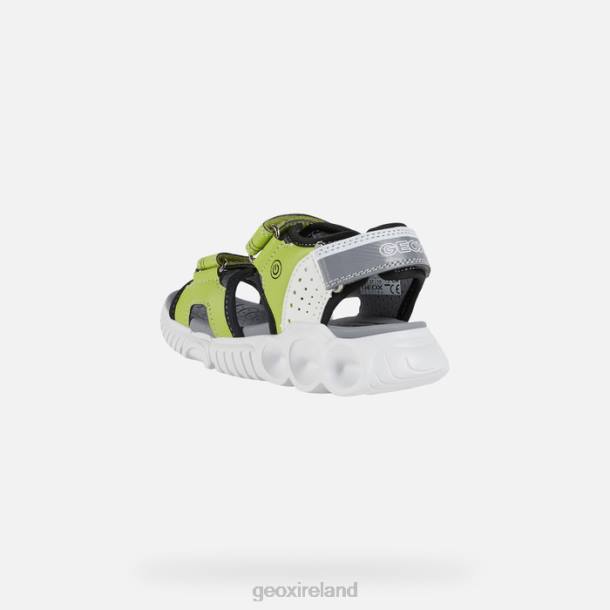 Geox 0ZTB1321 Lime/Black Sandal Wroom Boy