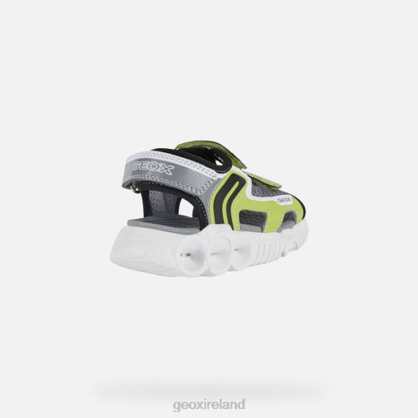 Geox 0ZTB1321 Lime/Black Sandal Wroom Boy