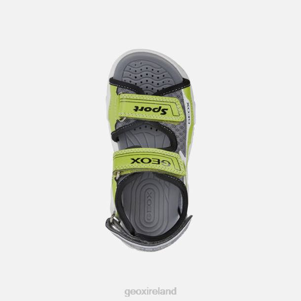 Geox 0ZTB1321 Lime/Black Sandal Wroom Boy