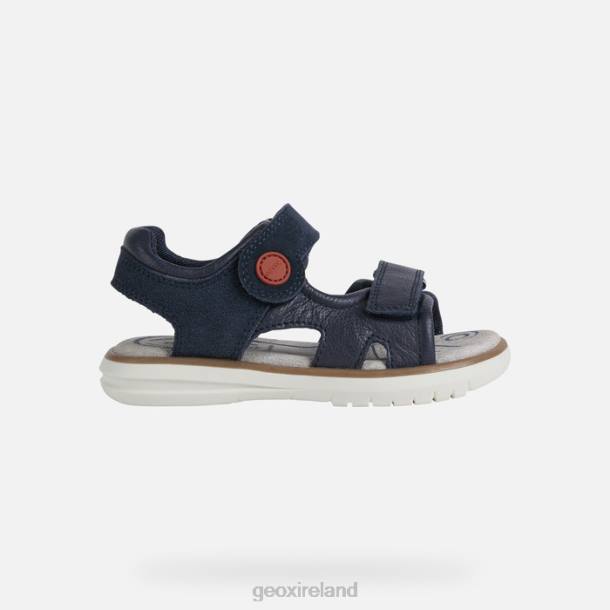 Geox 0ZTB1946 Navy/Dark Red Sandal Maratea Boy