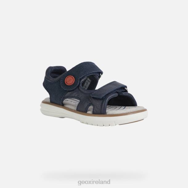 Geox 0ZTB1946 Navy/Dark Red Sandal Maratea Boy