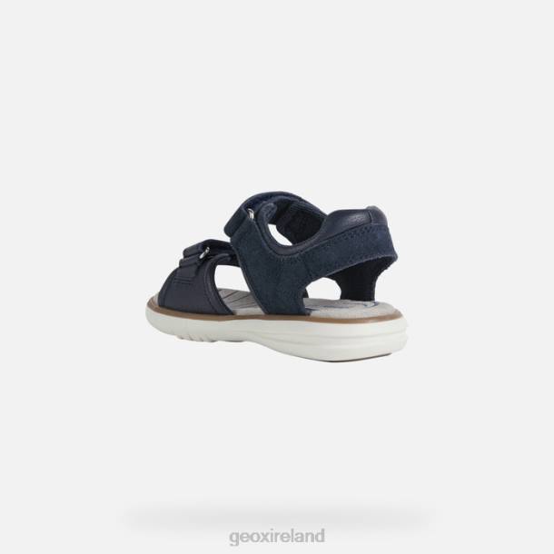 Geox 0ZTB1946 Navy/Dark Red Sandal Maratea Boy