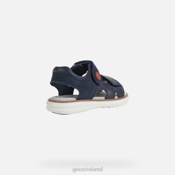 Geox 0ZTB1946 Navy/Dark Red Sandal Maratea Boy