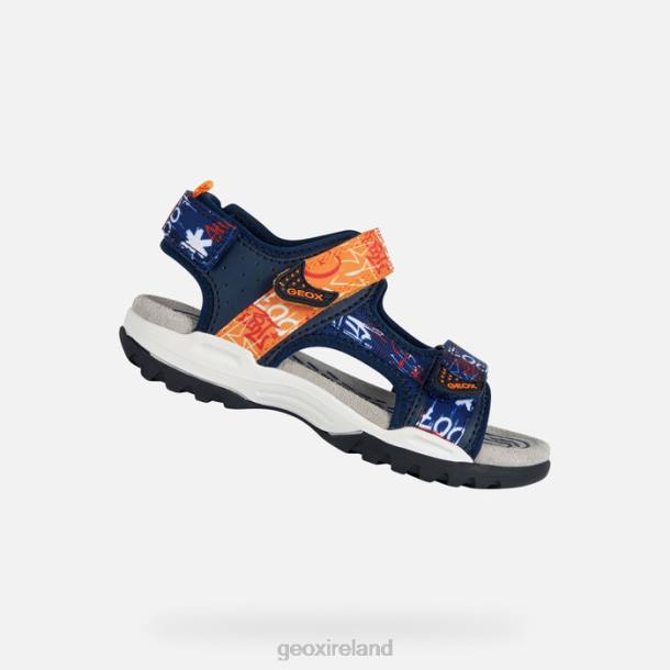 Geox 0ZTB1958 Navy/Orange Borealis Boy