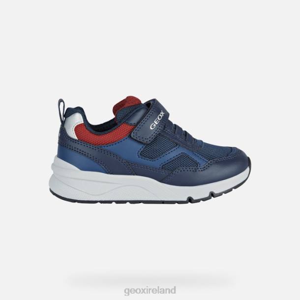 Geox 0ZTB1323 Navy/Dark Red Rooner Boy