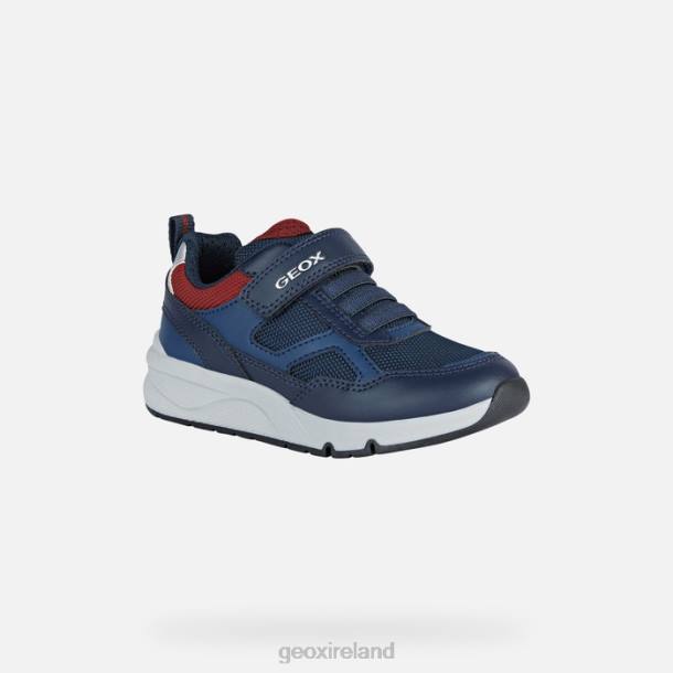 Geox 0ZTB1323 Navy/Dark Red Rooner Boy
