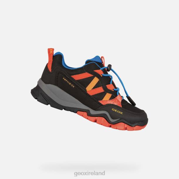 Geox 0ZTB1354 Black/Orange Montrack Abx Boy