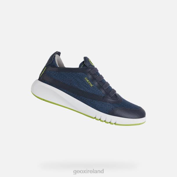 Geox 0ZTB1389 Navy/Lime Green Aeranter Boy