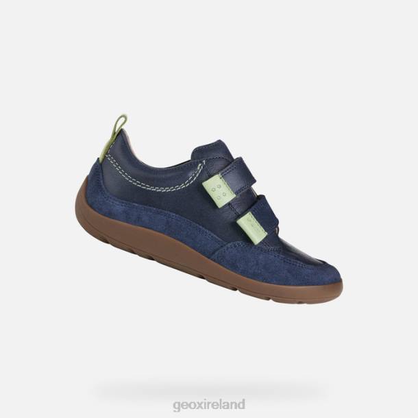 Geox 0ZTB1397 Navy/Acid Green Barefeel Boy