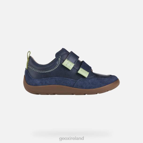 Geox 0ZTB1397 Navy/Acid Green Barefeel Boy