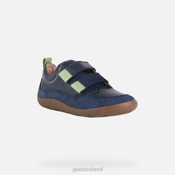 Geox 0ZTB1397 Navy/Acid Green Barefeel Boy