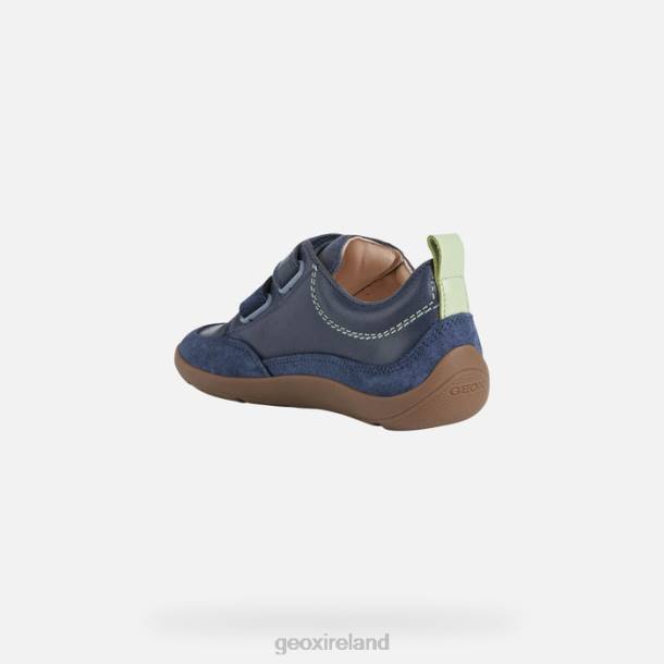 Geox 0ZTB1397 Navy/Acid Green Barefeel Boy