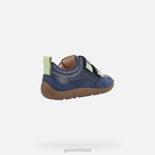 Geox 0ZTB1397 Navy/Acid Green Barefeel Boy