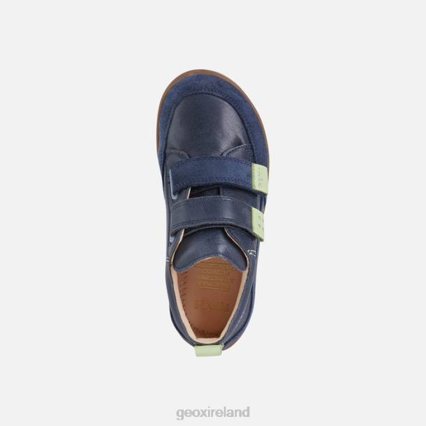 Geox 0ZTB1397 Navy/Acid Green Barefeel Boy