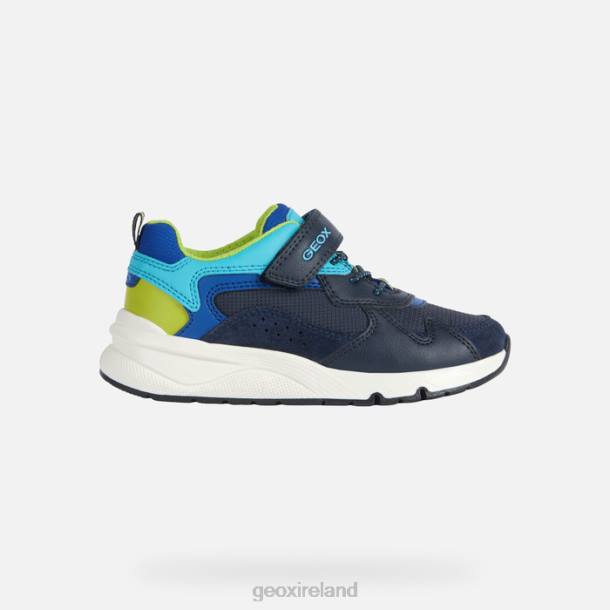 Geox 0ZTB1977 Navy/Lime Rooner Boy