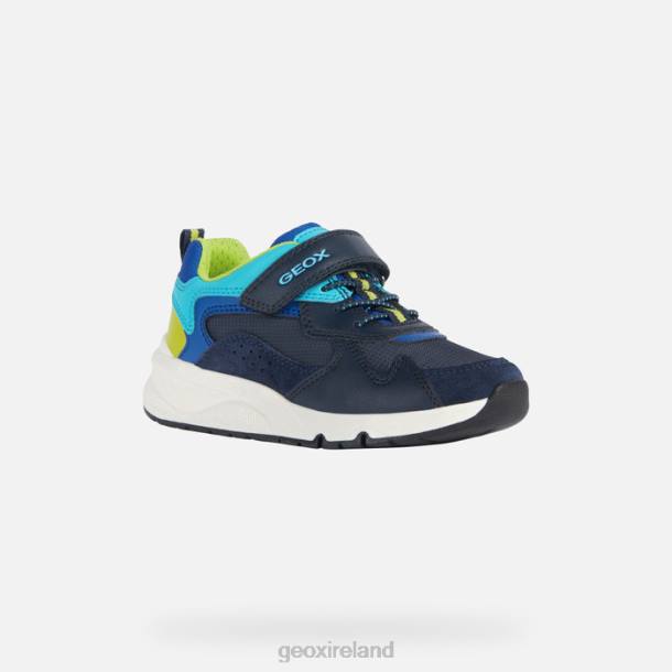 Geox 0ZTB1977 Navy/Lime Rooner Boy