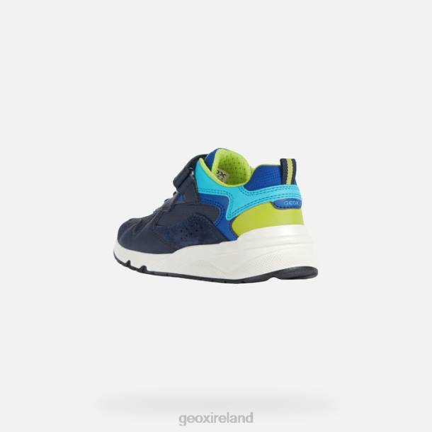 Geox 0ZTB1977 Navy/Lime Rooner Boy