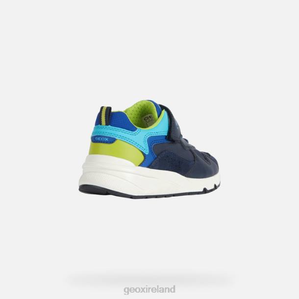 Geox 0ZTB1977 Navy/Lime Rooner Boy