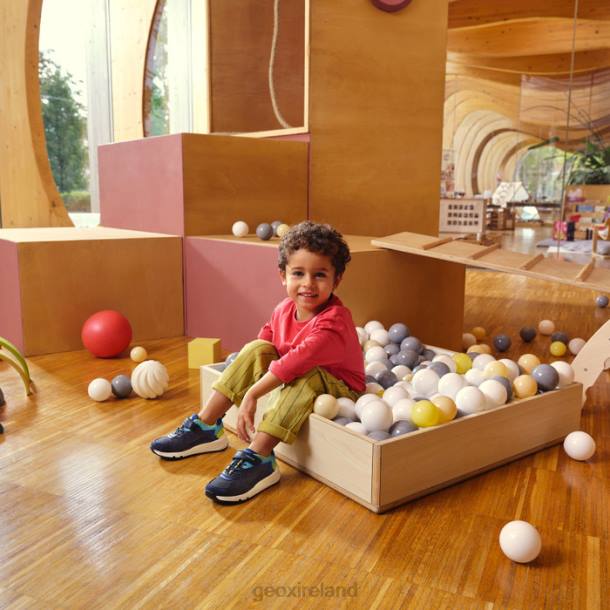 Geox 0ZTB1977 Navy/Lime Rooner Boy