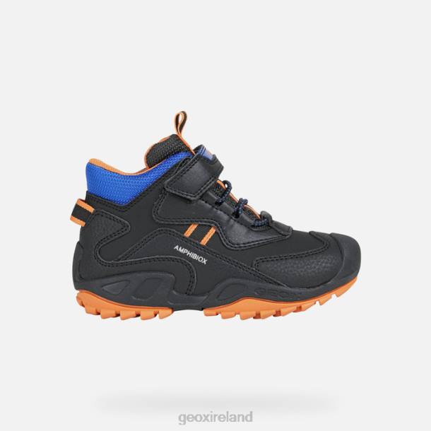 Geox 0ZTB1994 Black/Orange New Savage Abx Boy