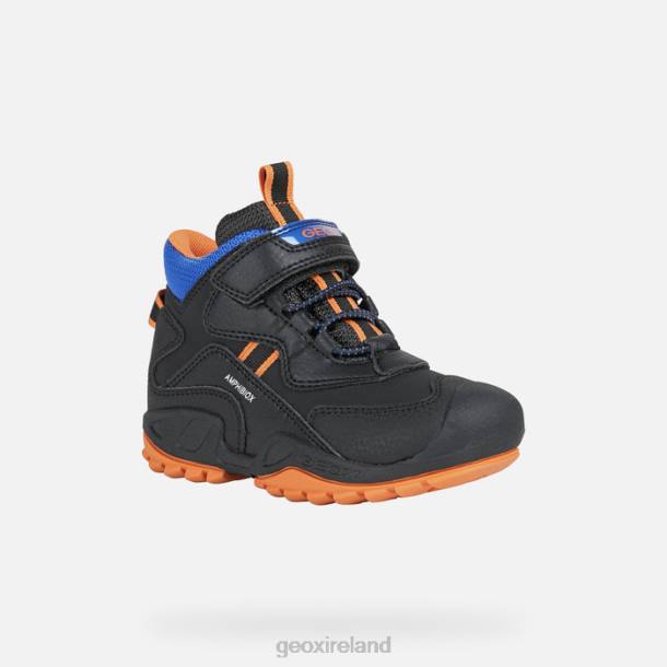 Geox 0ZTB1994 Black/Orange New Savage Abx Boy