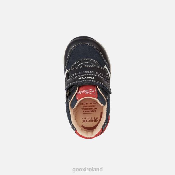 Geox 0ZTB1443 Dark Navy/Red Rishon Baby