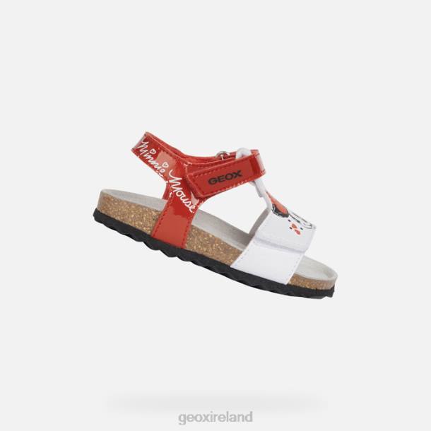 Geox 0ZTB1597 Red/White Sandal Chalki Baby