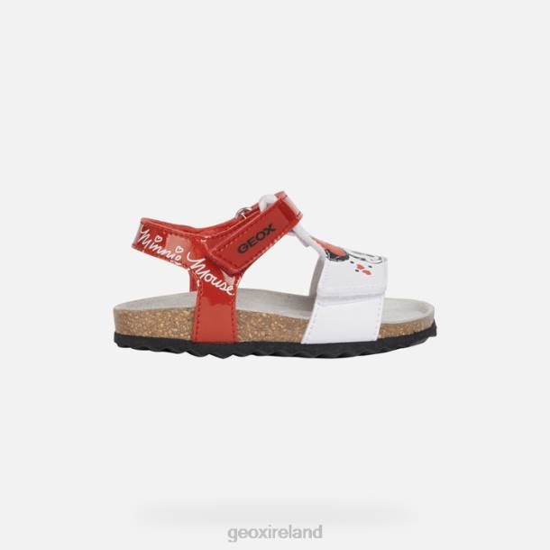 Geox 0ZTB1597 Red/White Sandal Chalki Baby