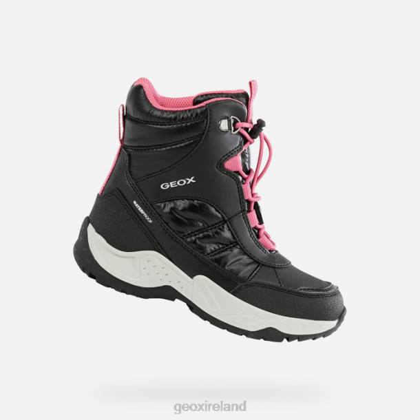 Geox 0ZTB1232 Black/Fuchsia Sentiero Girl