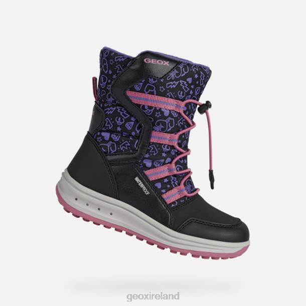 Geox 0ZTB1254 Black/Fuchsia Roby Girl