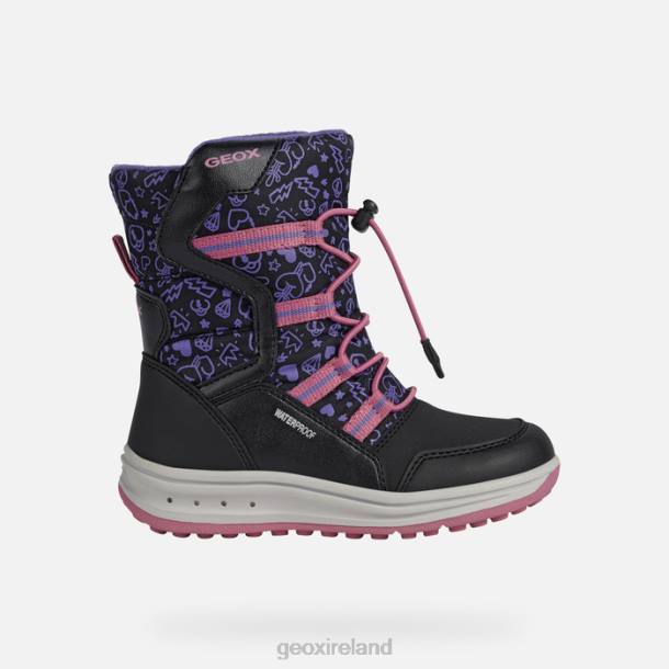 Geox 0ZTB1254 Black/Fuchsia Roby Girl