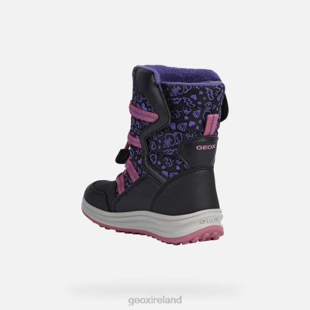 Geox 0ZTB1254 Black/Fuchsia Roby Girl