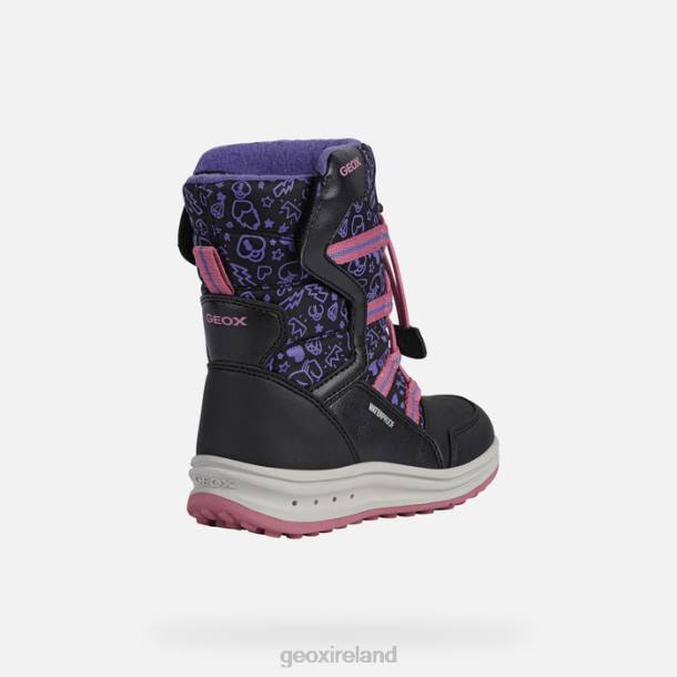 Geox 0ZTB1254 Black/Fuchsia Roby Girl