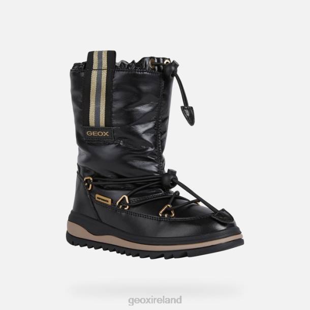 Geox 0ZTB1021 Black/Gold Adelhide Abx Girl