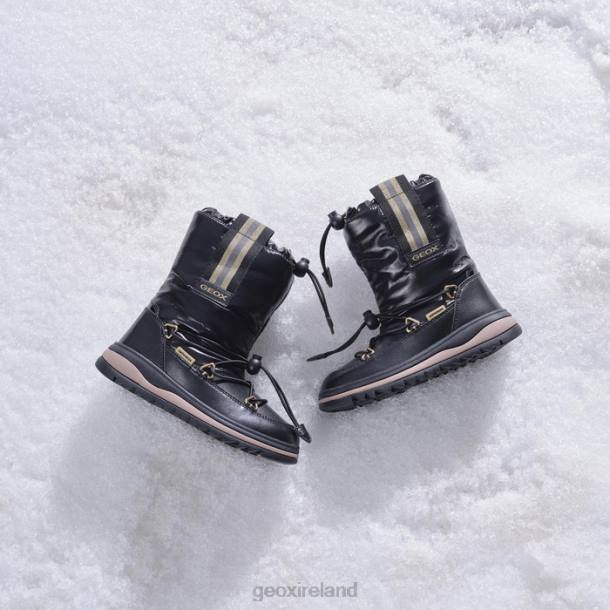Geox 0ZTB1021 Black/Gold Adelhide Abx Girl