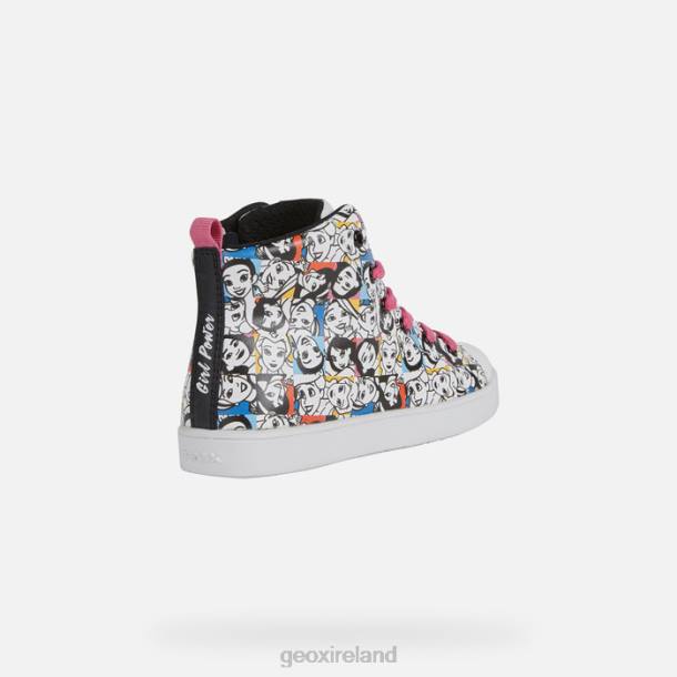 Geox 0ZTB1145 White/Black Kathe Girl