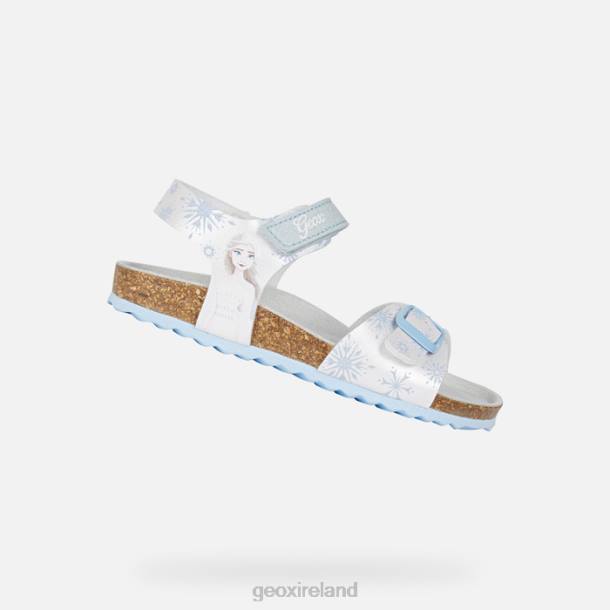 Geox 0ZTB1236 White/Sky Adriel Girl