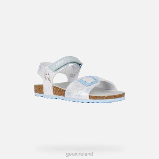 Geox 0ZTB1236 White/Sky Adriel Girl