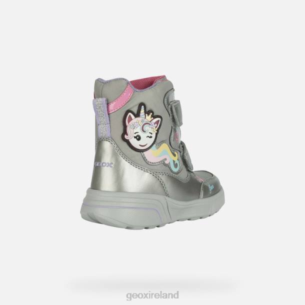 Geox 0ZTB1186 Dark Silver/Fuchsia Sveggen Abx Girl