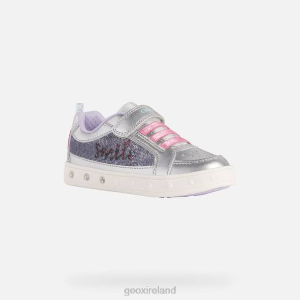 Geox 0ZTB1220 Silver/Fuchsia Skylin Girl