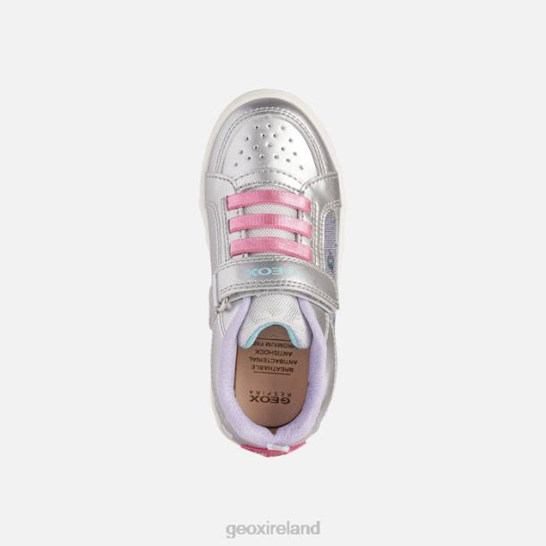 Geox 0ZTB1220 Silver/Fuchsia Skylin Girl