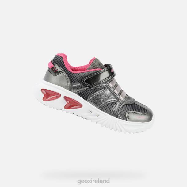 Geox 0ZTB1229 Dark Silver/Fuchsia Assister Girl