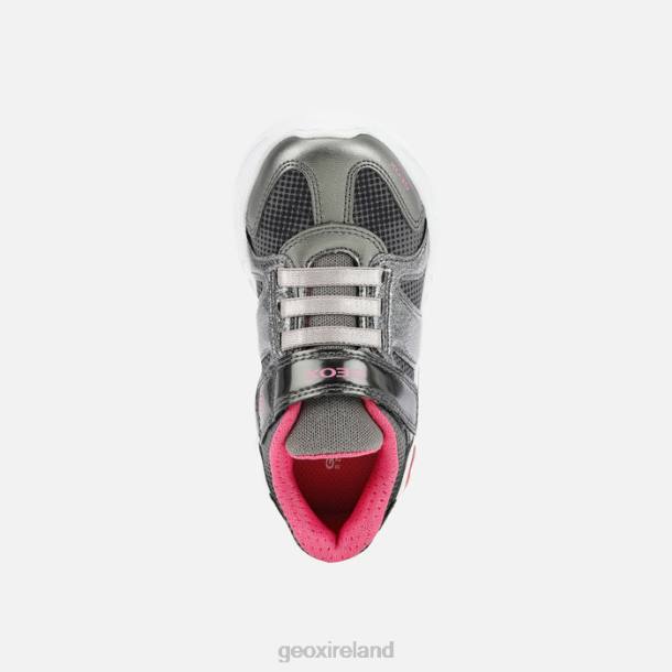 Geox 0ZTB1229 Dark Silver/Fuchsia Assister Girl